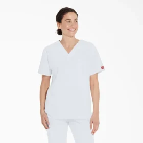 Unisex Eds Signature V-Neck Scrub Top