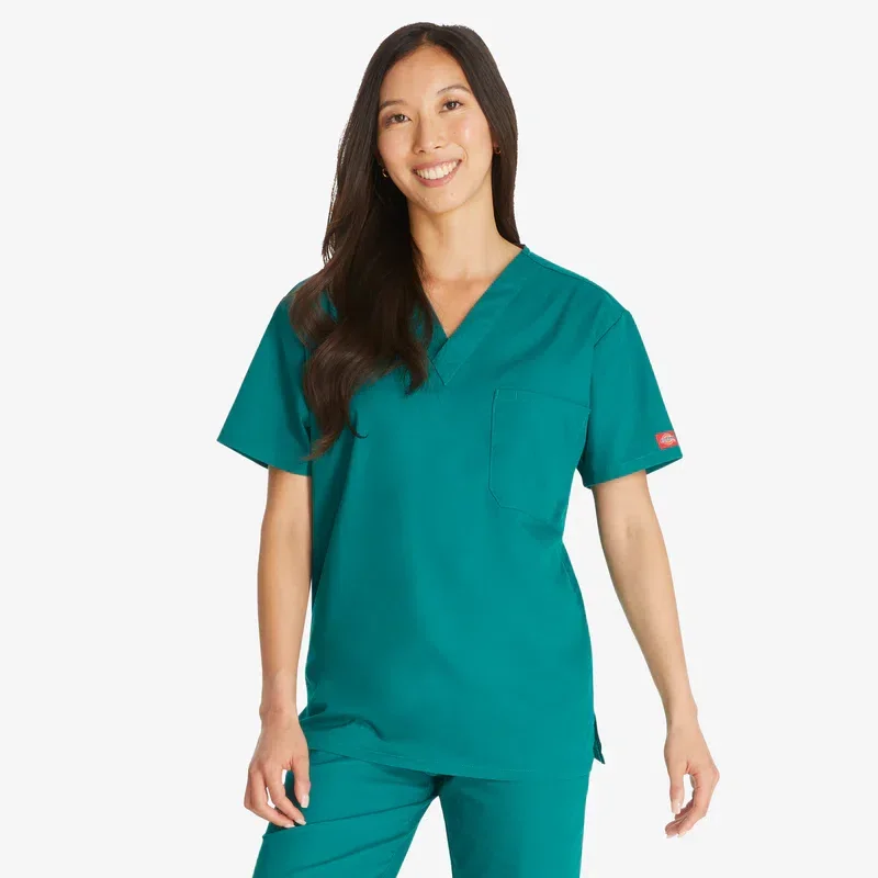Unisex Eds Signature V-Neck Scrub Top Unisex Eds Signature V-Neck Scrub Top