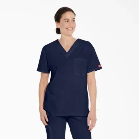 Unisex Eds Signature V-Neck Scrub Top