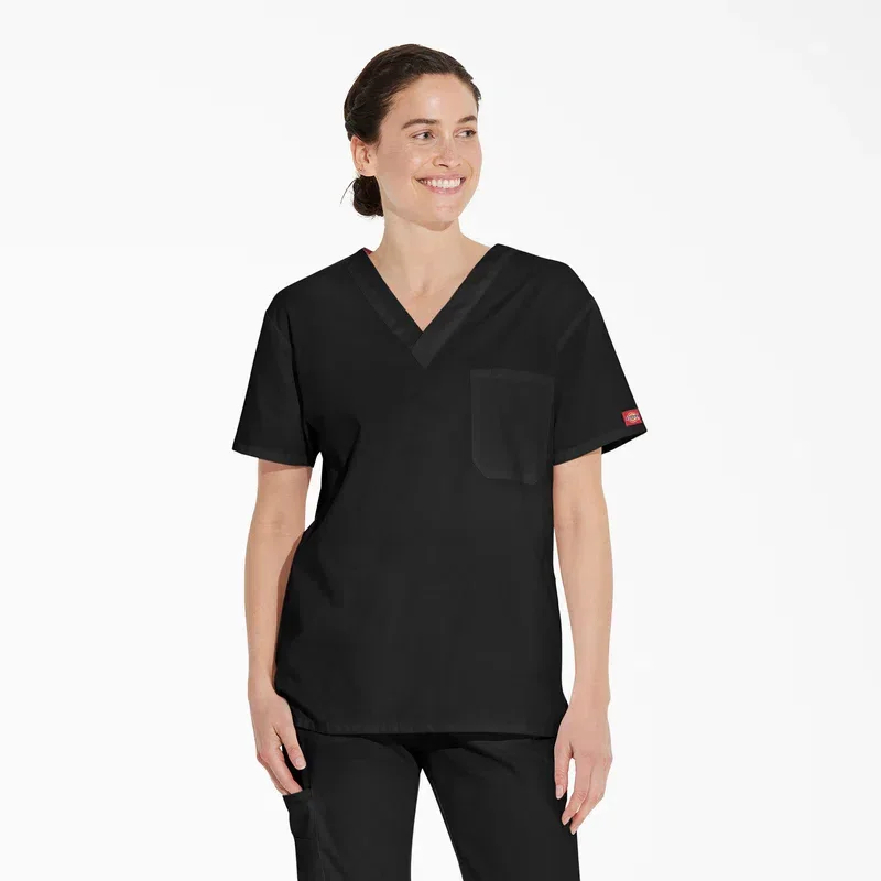 Unisex Eds Signature V-Neck Scrub Top Unisex Eds Signature V-Neck Scrub Top