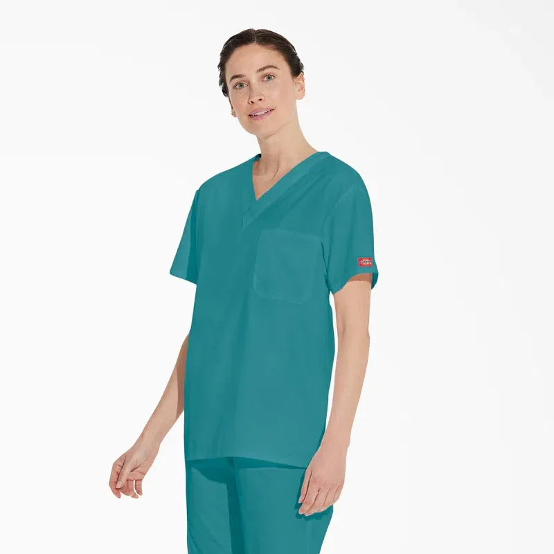 Unisex Eds Signature V-Neck Scrub Top Unisex Eds Signature V-Neck Scrub Top