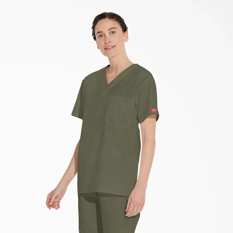 Unisex Eds Signature V-Neck Scrub Top Unisex Eds Signature V-Neck Scrub Top