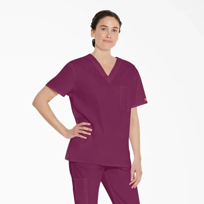 Unisex Eds Signature V-Neck Scrub Top Unisex Eds Signature V-Neck Scrub Top