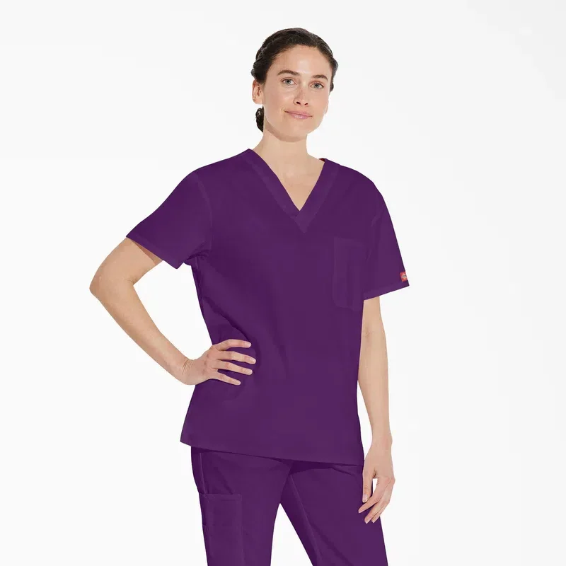Unisex Eds Signature V-Neck Scrub Top Unisex Eds Signature V-Neck Scrub Top