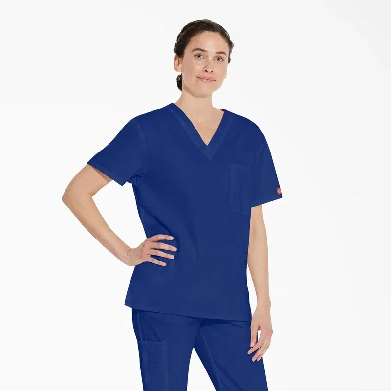 Unisex Eds Signature V-Neck Scrub Top Unisex Eds Signature V-Neck Scrub Top