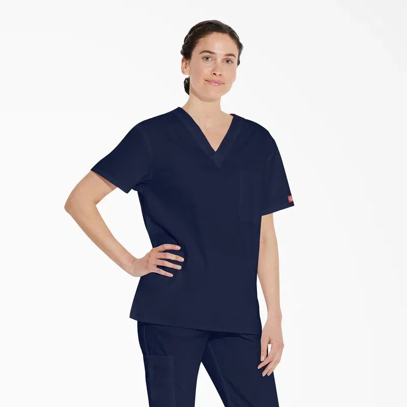 Unisex Eds Signature V-Neck Scrub Top Unisex Eds Signature V-Neck Scrub Top