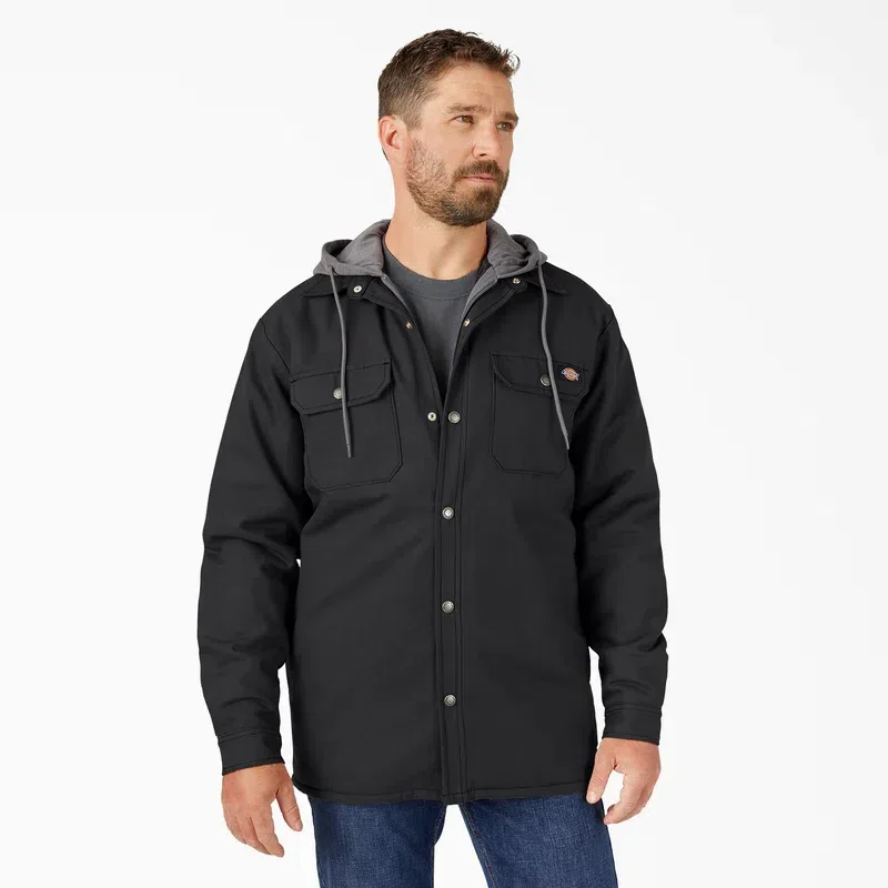 Water Repellent Duck Hooded Shirt Jacket Water Repellent Duck Hooded Shirt Jacket