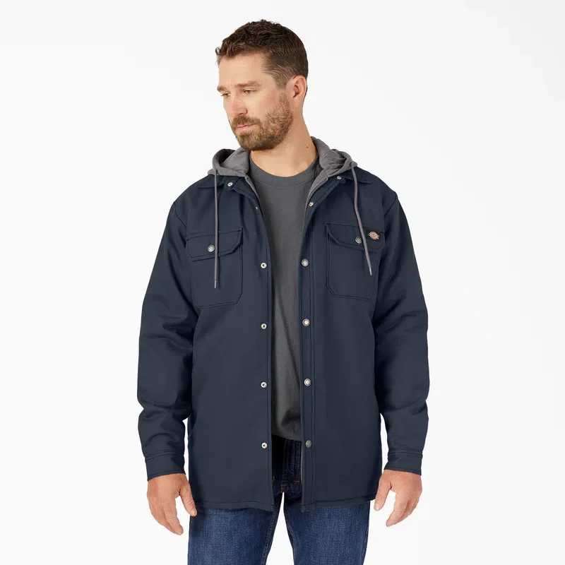 Water Repellent Duck Hooded Shirt Jacket Water Repellent Duck Hooded Shirt Jacket