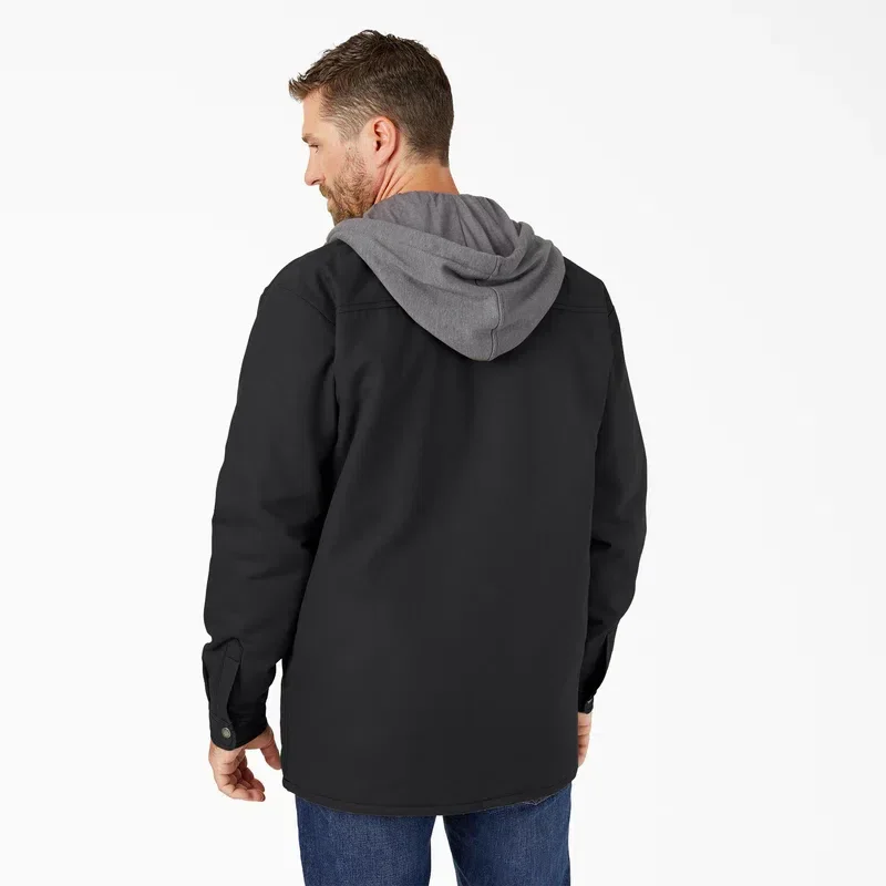 Water Repellent Duck Hooded Shirt Jacket Water Repellent Duck Hooded Shirt Jacket
