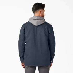 Water Repellent Duck Hooded Shirt Jacket