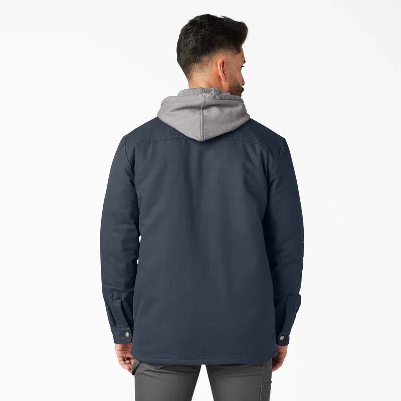 Water Repellent Duck Hooded Shirt Jacket Water Repellent Duck Hooded Shirt Jacket