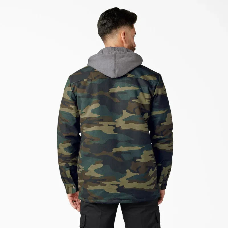 Water Repellent Duck Hooded Shirt Jacket Water Repellent Duck Hooded Shirt Jacket