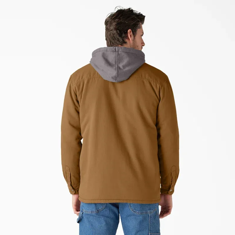 Water Repellent Duck Hooded Shirt Jacket Water Repellent Duck Hooded Shirt Jacket