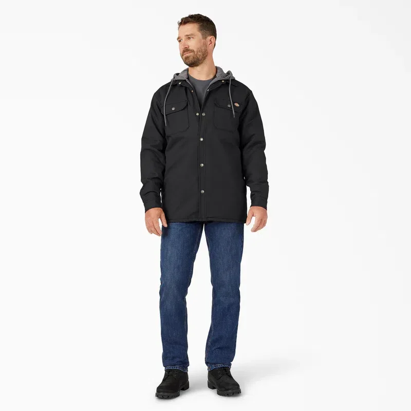 Water Repellent Duck Hooded Shirt Jacket Water Repellent Duck Hooded Shirt Jacket