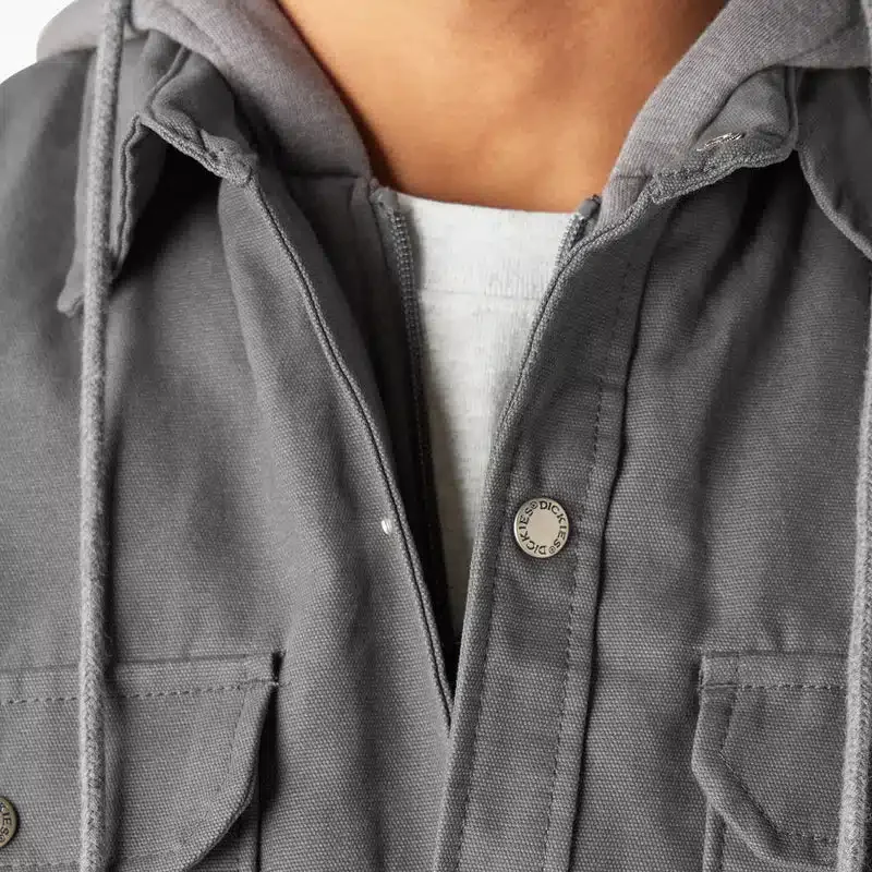 Water Repellent Duck Hooded Shirt Jacket Water Repellent Duck Hooded Shirt Jacket