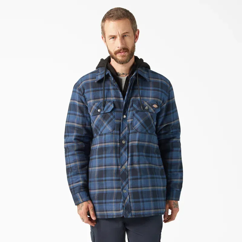Water Repellent Flannel Hooded Shirt Jacket Water Repellent Flannel Hooded Shirt Jacket