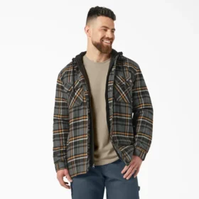 Water Repellent Flannel Hooded Shirt Jacket Water Repellent Flannel Hooded Shirt Jacket