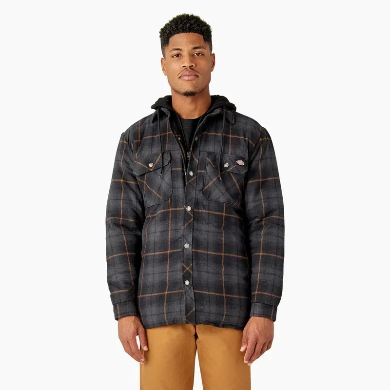 Water Repellent Flannel Hooded Shirt Jacket Water Repellent Flannel Hooded Shirt Jacket