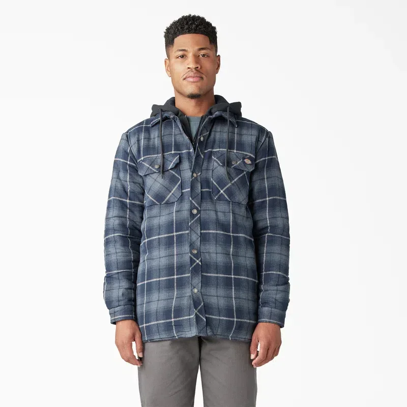 Water Repellent Flannel Hooded Shirt Jacket Water Repellent Flannel Hooded Shirt Jacket