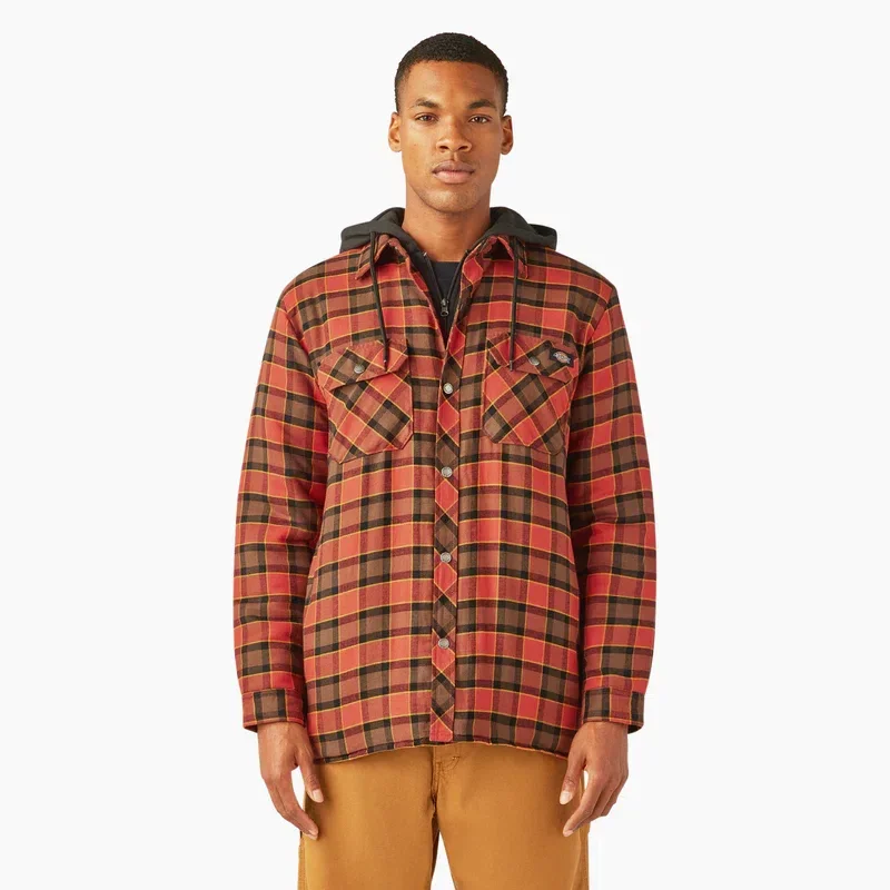 Water Repellent Flannel Hooded Shirt Jacket Water Repellent Flannel Hooded Shirt Jacket