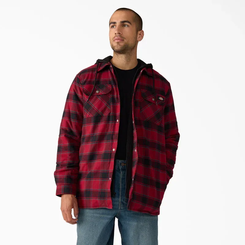 Water Repellent Flannel Hooded Shirt Jacket Water Repellent Flannel Hooded Shirt Jacket