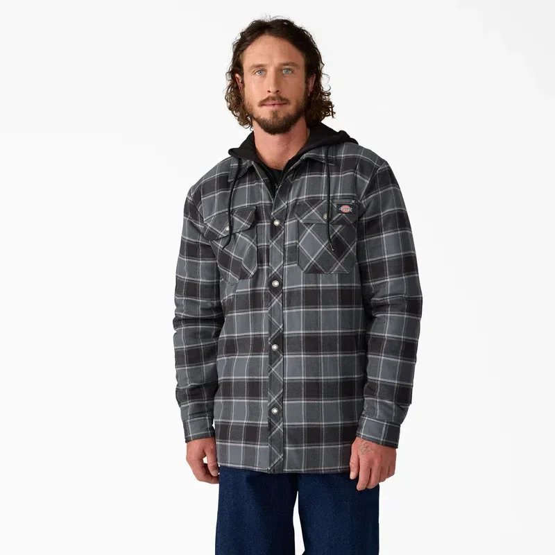 Water Repellent Flannel Hooded Shirt Jacket Water Repellent Flannel Hooded Shirt Jacket