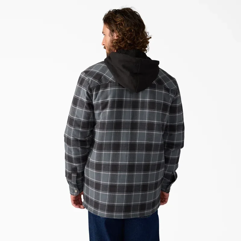 Water Repellent Flannel Hooded Shirt Jacket Water Repellent Flannel Hooded Shirt Jacket