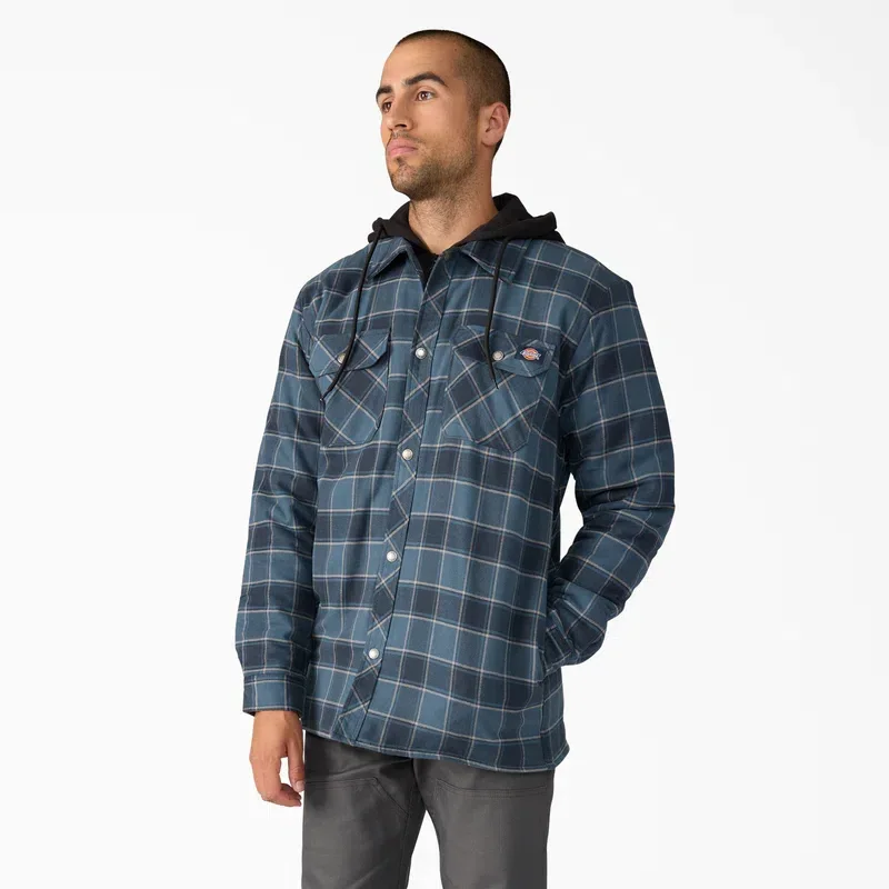 Water Repellent Flannel Hooded Shirt Jacket Water Repellent Flannel Hooded Shirt Jacket