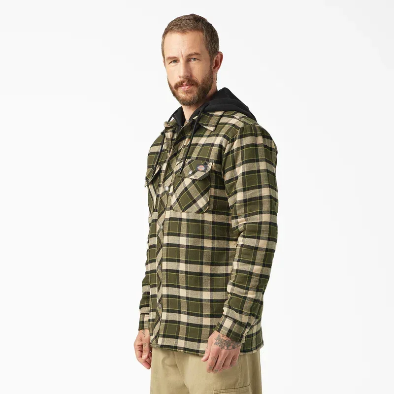 Water Repellent Flannel Hooded Shirt Jacket Water Repellent Flannel Hooded Shirt Jacket