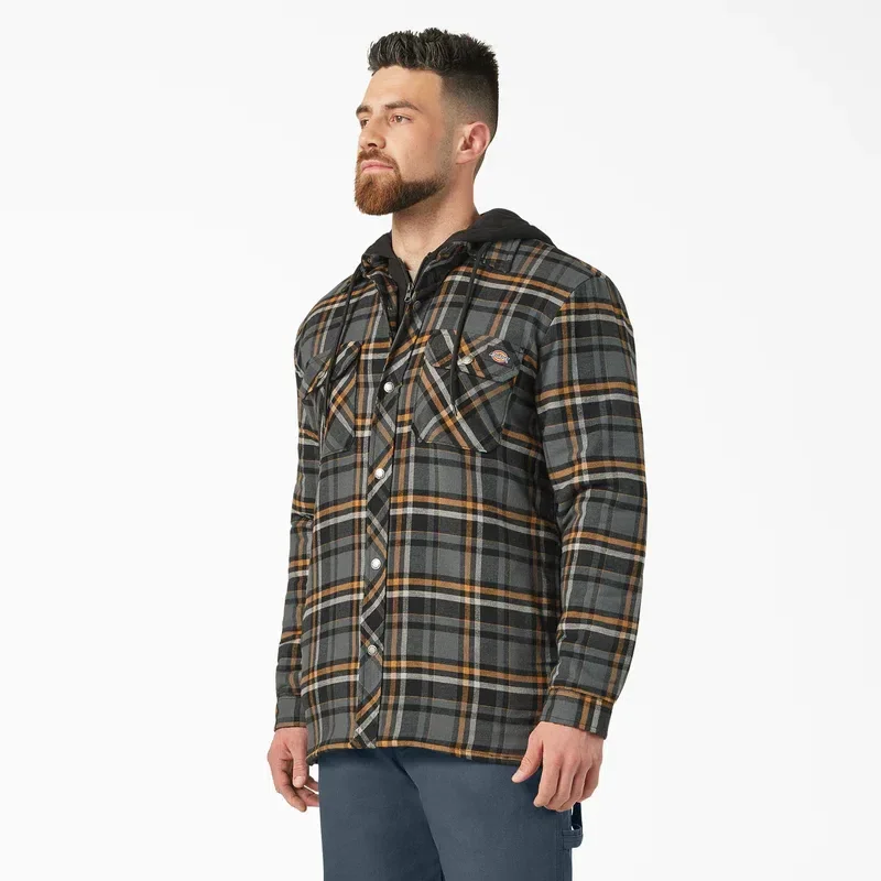 Water Repellent Flannel Hooded Shirt Jacket Water Repellent Flannel Hooded Shirt Jacket