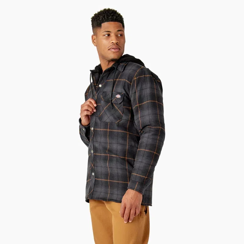 Water Repellent Flannel Hooded Shirt Jacket Water Repellent Flannel Hooded Shirt Jacket