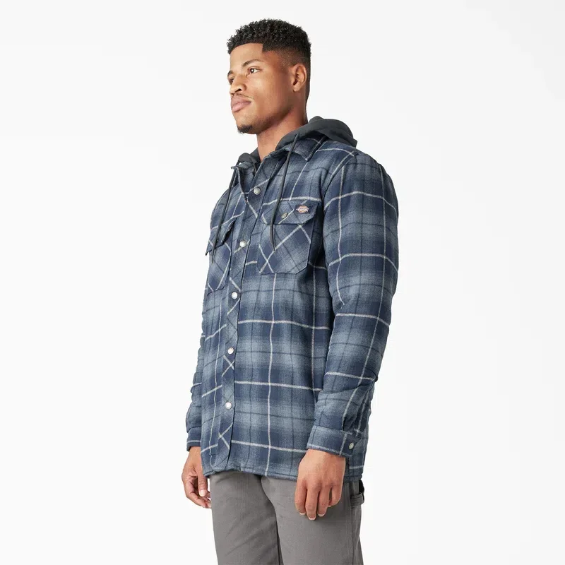 Water Repellent Flannel Hooded Shirt Jacket Water Repellent Flannel Hooded Shirt Jacket