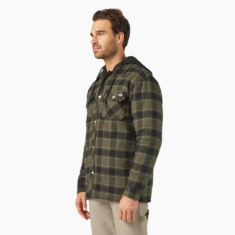 Water Repellent Flannel Hooded Shirt Jacket Water Repellent Flannel Hooded Shirt Jacket
