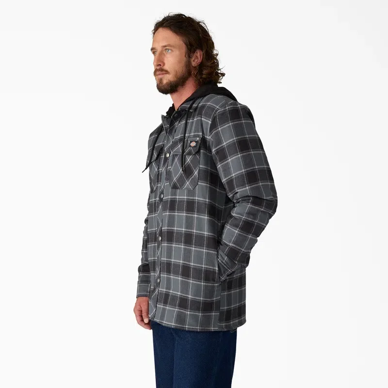 Water Repellent Flannel Hooded Shirt Jacket Water Repellent Flannel Hooded Shirt Jacket