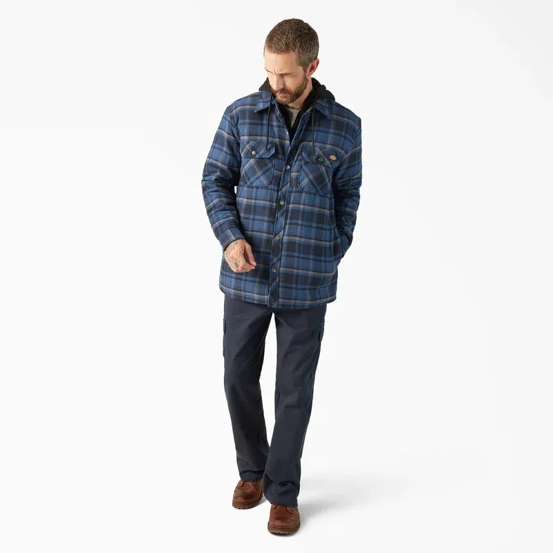 Water Repellent Flannel Hooded Shirt Jacket Water Repellent Flannel Hooded Shirt Jacket
