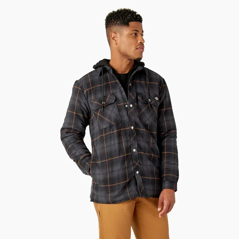 Water Repellent Flannel Hooded Shirt Jacket Water Repellent Flannel Hooded Shirt Jacket
