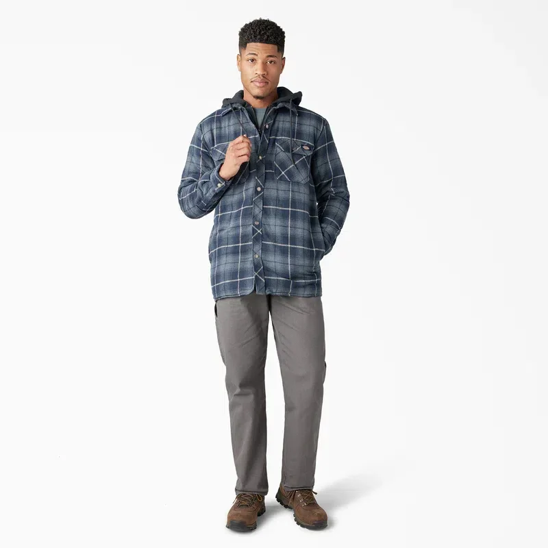 Water Repellent Flannel Hooded Shirt Jacket Water Repellent Flannel Hooded Shirt Jacket
