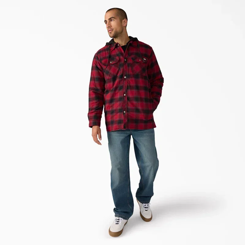 Water Repellent Flannel Hooded Shirt Jacket Water Repellent Flannel Hooded Shirt Jacket