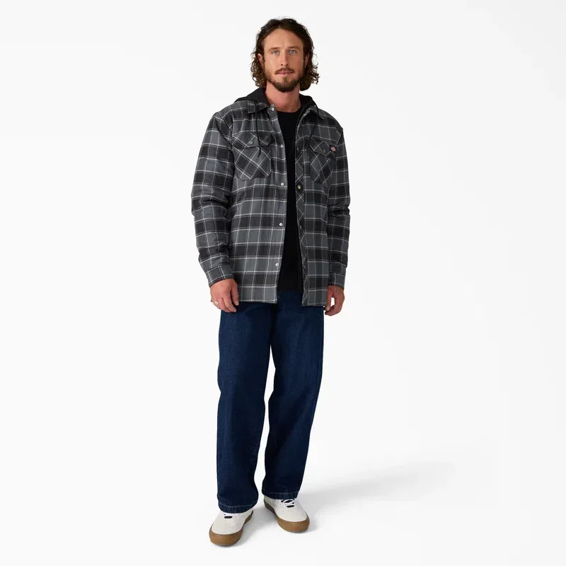 Water Repellent Flannel Hooded Shirt Jacket Water Repellent Flannel Hooded Shirt Jacket