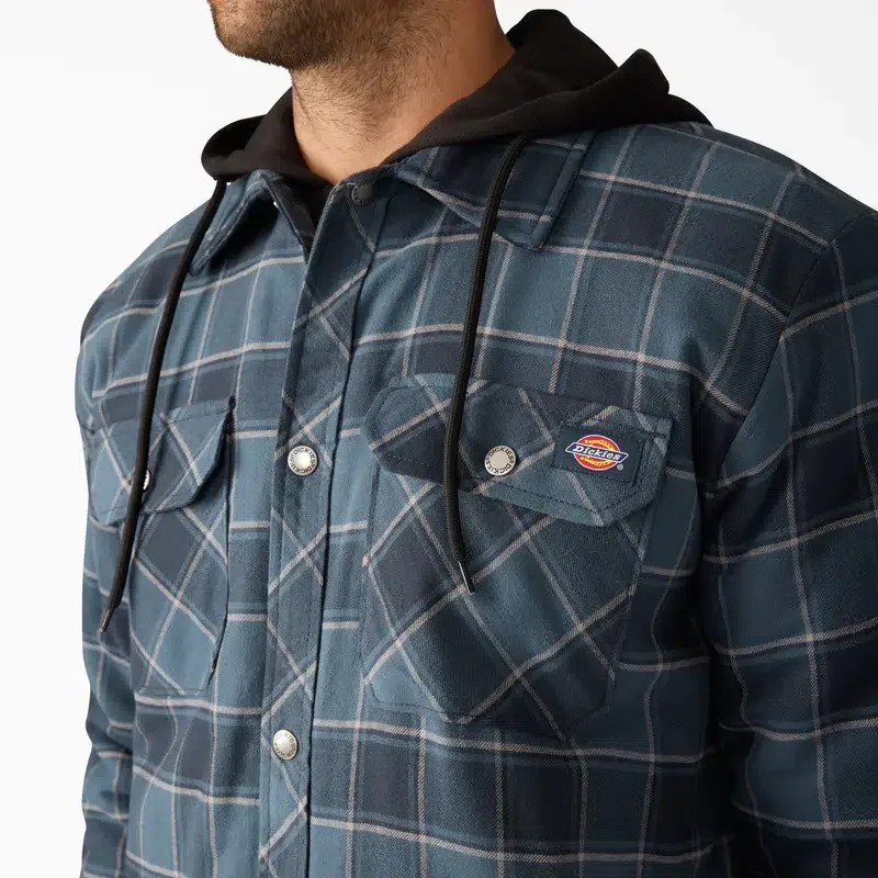 Water Repellent Flannel Hooded Shirt Jacket Water Repellent Flannel Hooded Shirt Jacket