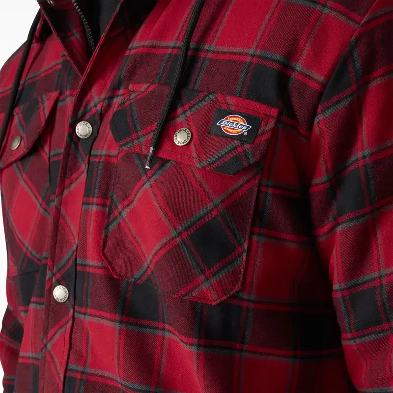 Water Repellent Flannel Hooded Shirt Jacket Water Repellent Flannel Hooded Shirt Jacket