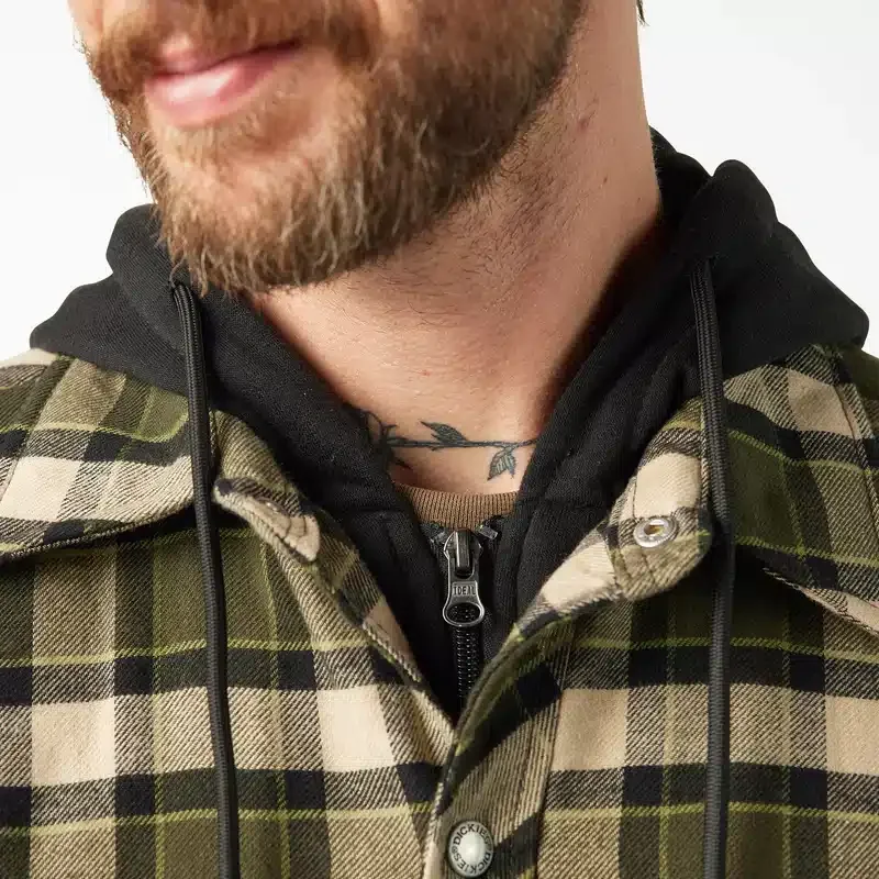 Water Repellent Flannel Hooded Shirt Jacket Water Repellent Flannel Hooded Shirt Jacket