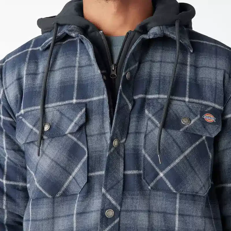 Water Repellent Flannel Hooded Shirt Jacket Water Repellent Flannel Hooded Shirt Jacket