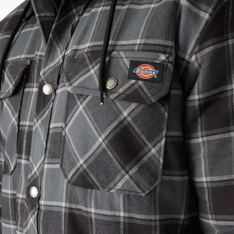 Water Repellent Flannel Hooded Shirt Jacket Water Repellent Flannel Hooded Shirt Jacket