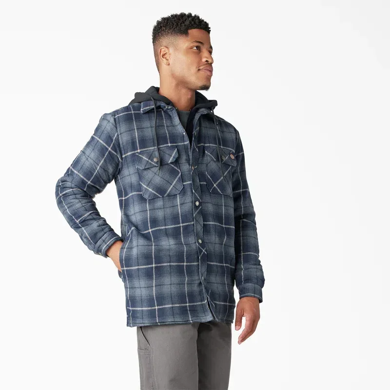 Water Repellent Flannel Hooded Shirt Jacket Water Repellent Flannel Hooded Shirt Jacket