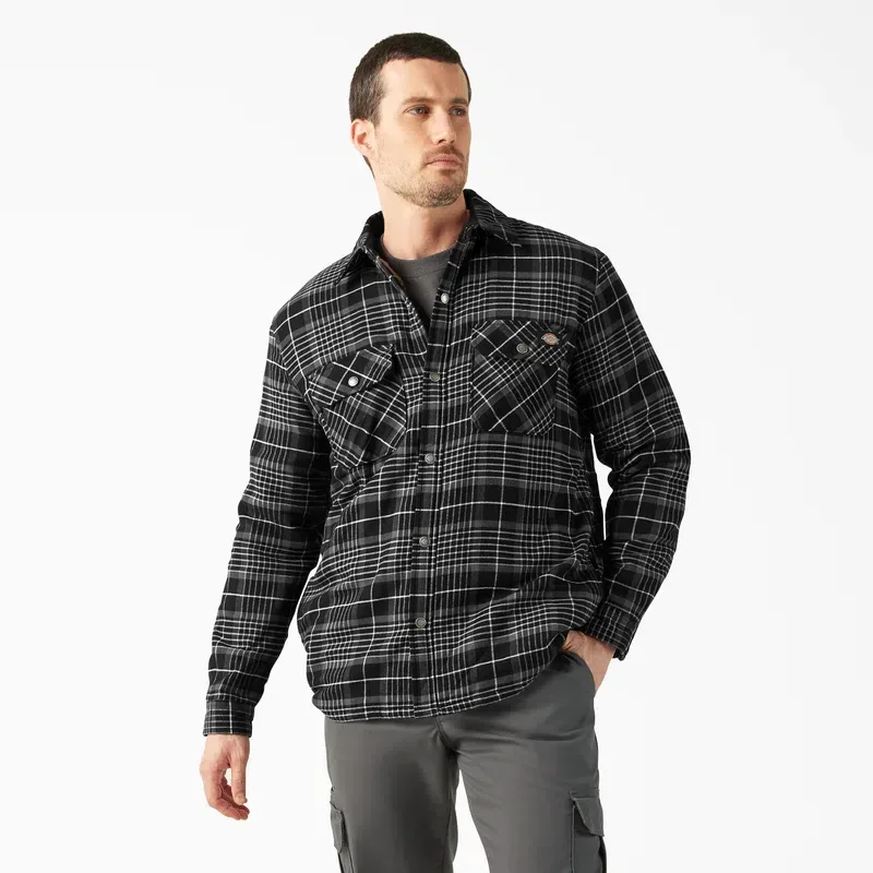 Water Repellent Fleece-Lined Flannel Shirt Jacket Water Repellent Fleece-Lined Flannel Shirt Jacket