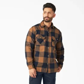 Water Repellent Fleece-Lined Flannel Shirt Jacket Water Repellent Fleece-Lined Flannel Shirt Jacket