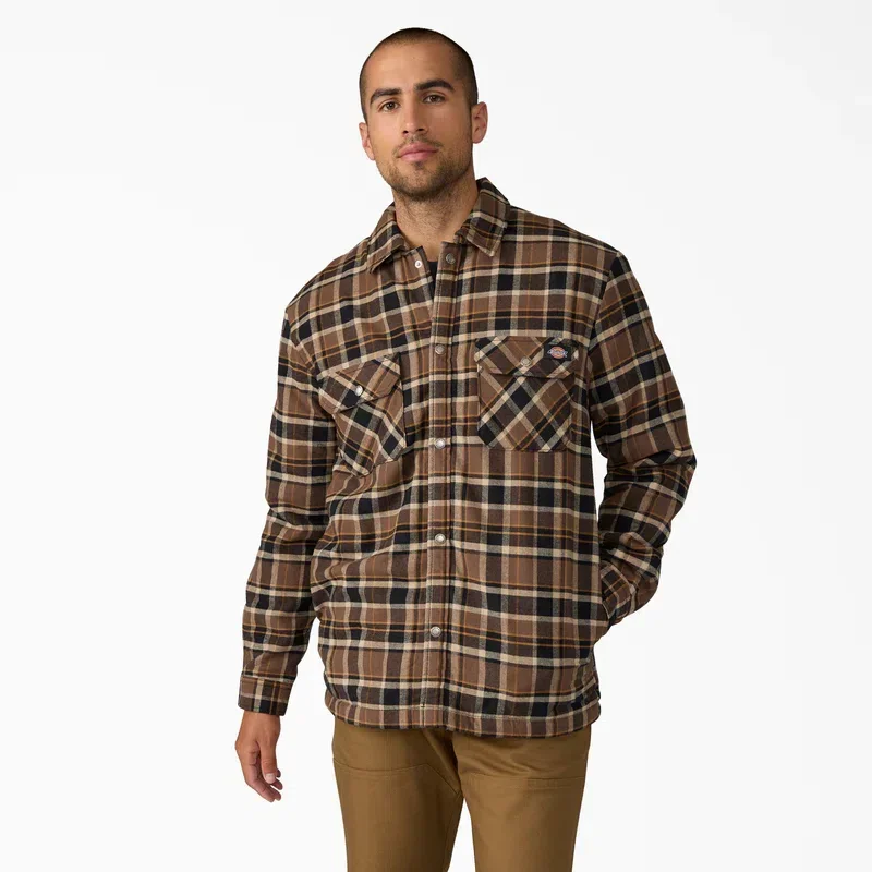 Water Repellent Fleece-Lined Flannel Shirt Jacket Water Repellent Fleece-Lined Flannel Shirt Jacket