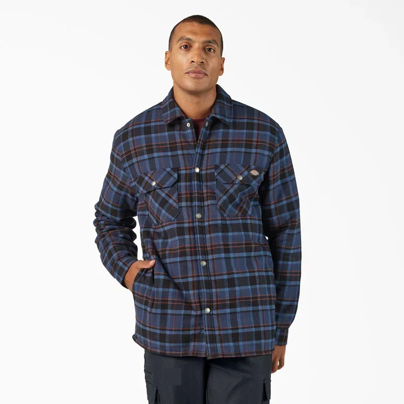 Water Repellent Fleece-Lined Flannel Shirt Jacket Water Repellent Fleece-Lined Flannel Shirt Jacket