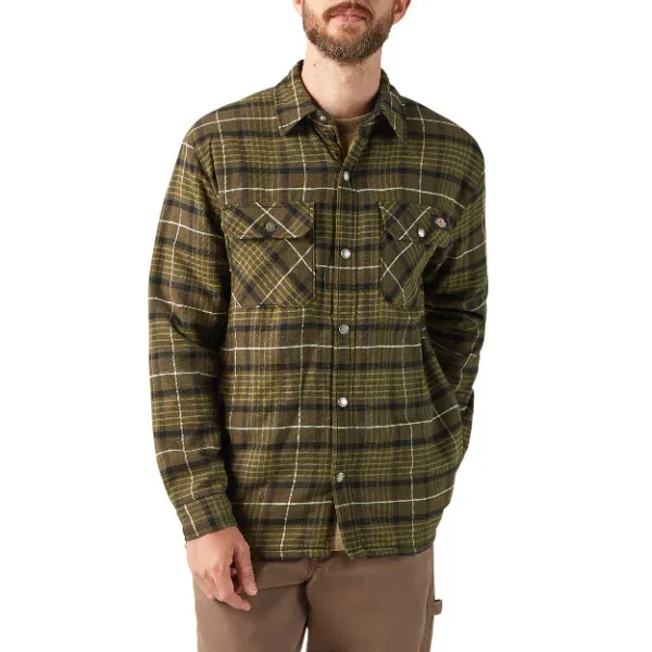 Water Repellent Fleece-Lined Flannel Shirt Jacket Water Repellent Fleece-Lined Flannel Shirt Jacket